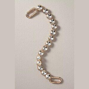 NEW Crystal Chain Bag Charm - Gold 11.5 in x .5 in Key Chain Charm Phone